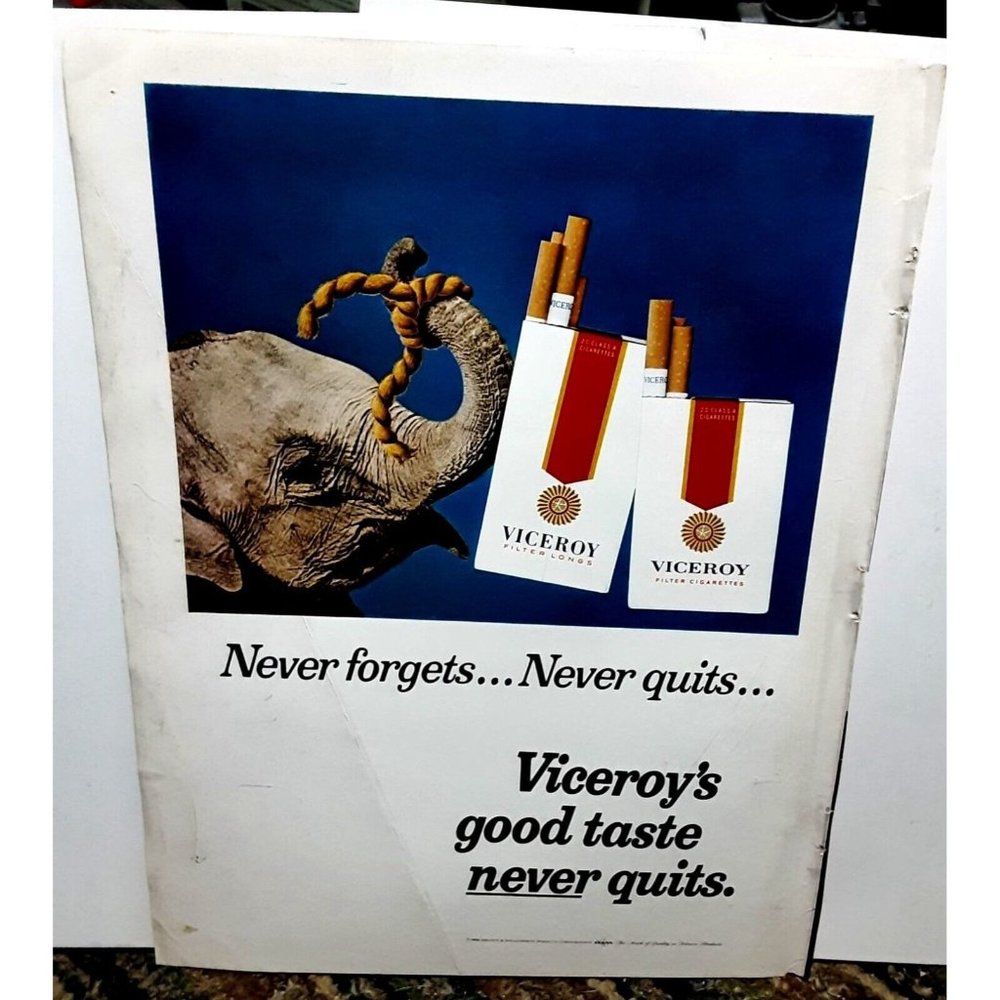 1969 Viceroy Cigarettes Vintage Print Ad Original